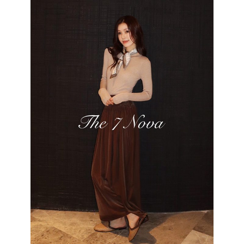The7Nova "Star Whisper" 26Ss Sheep Wool Slim-Fit New Versatile Slimming Base Shirt