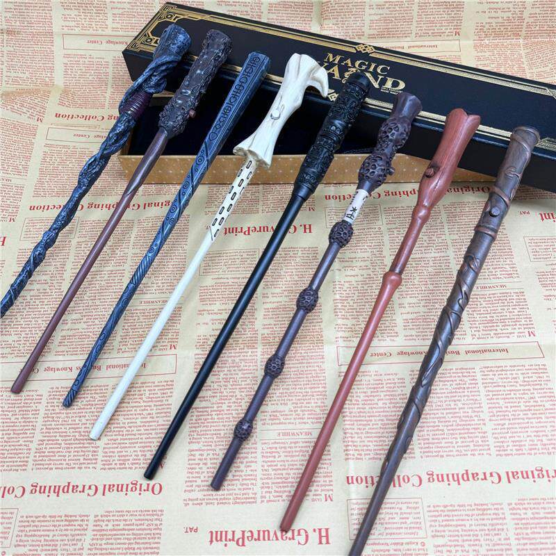 Harry Potter Fire-Spewing Wand Interactive Dumbledore Magic Wand That Can Fire and Cast Spells, Magic Prop Gift Ornament Figurine