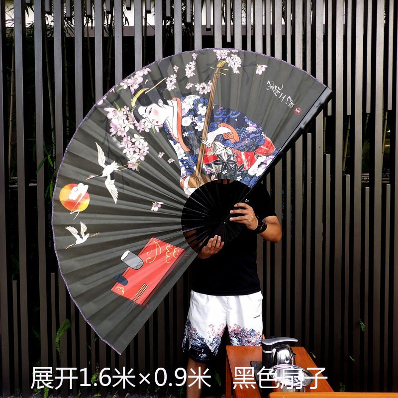 日式大挂扇和风装饰扇日料店墙壁大扇子日妓Q樱花仕女日式折扇