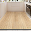 PU leather imitation wood grain kitchen floor mat, water-absorbent, non-slip, oil-proof, wipeable, washable carpet mat, full Y cuttable feet
