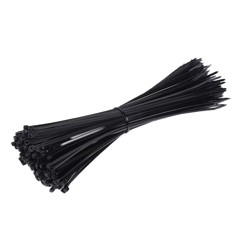 Fiber Optic-Specific Strong Nylon Cable Ties, Durable and Reliable, Black Outdoor Straps with Plastic Clips, High Strength Fiber Optic-Specific Strong Nylon Cable Ties, Durable and Reliable, Black Outdoor Straps with Plastic Clips, High Strength