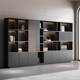 Office bookcase boss background cabinet file cabinet wooden information cabinet storage cabinet storage cabinet wall floor-to-ceiling cabinet