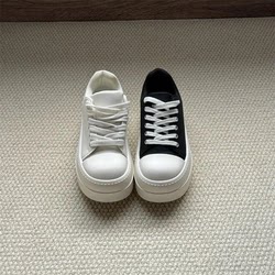 Zhao Lusi Cream Ultra-High 7cm Thick-Soled White Sneakers for Women, 2025 Summer New Versatile Breathable Platform Shoes, Loafers