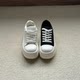 Zhao Lusi Cream Ultra-High 7cm Thick-Soled White Sneakers for Women, 2025 Summer New Versatile Breathable Platform Shoes, Loafers
