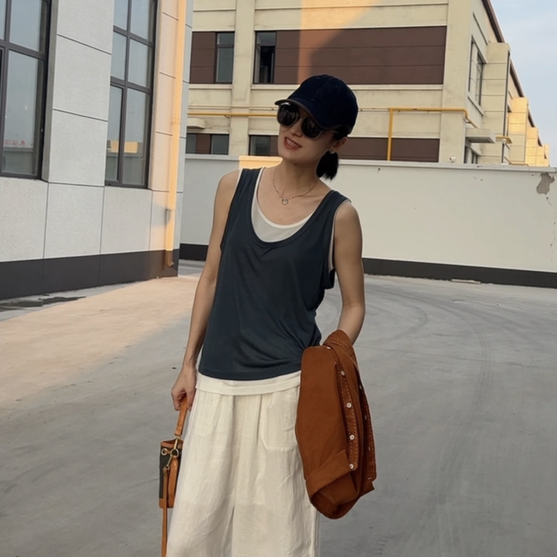 Infinite Coastline/无垠海岸春晓12423 Fake Two-Piece Set