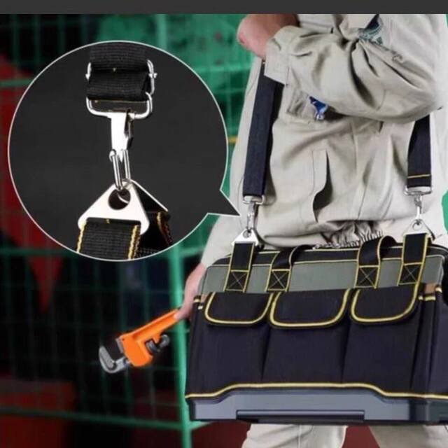 Tool Bag Trolley Car Universal Wheel with Brake Multifunctional Plumber Tool Bag Construction Oxford Cloth Wear-Resistant Tool Bag