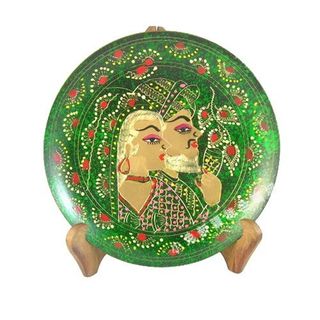 Pakistani bronzes, couple character hanging plates, pakistani crafts decoration, wedding gifts
