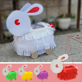 Mid-autumn festival traditional drag rabbit lamp diy material pack spring festival portable lantern parent-child handmade ox year lantern