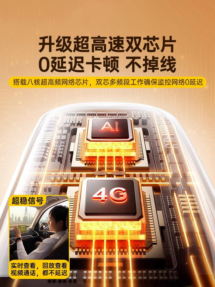 Surveillance Camera, No Need to Plug In, Home Use, Remote Control Via Mobile Phone, No Network Required, Wireless Indoor Device, Smart High-Definition 4g Video Recording