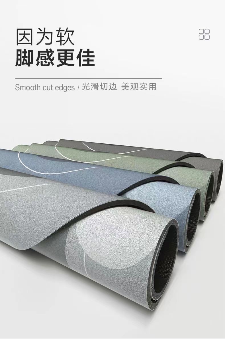 Bathroom Non-Slip Diatomaceous Earth Carpet, Water-Absorbent Foot Mat, Bathroom Toilet Mat, Faux Linen Cartoon Print Rug
