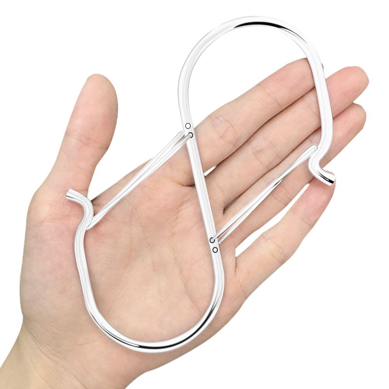 Extra-Large Double Hook Spring Clip Bidirectional S-Shaped Hook Windproof Clip Dormitory Storage Large Hook Outdoor