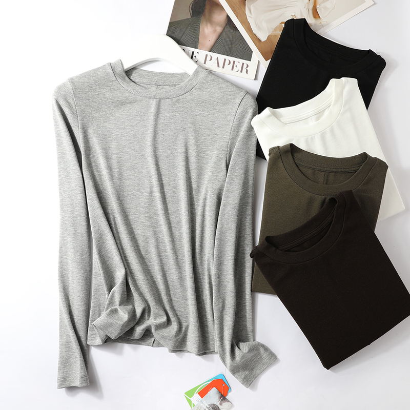 Silently~ Tencel Wool Ribbed Slim-Fit Crew Neck Base Shirt Silently~ Tencel Wool Ribbed Slim-Fit Crew Neck Base Shirt