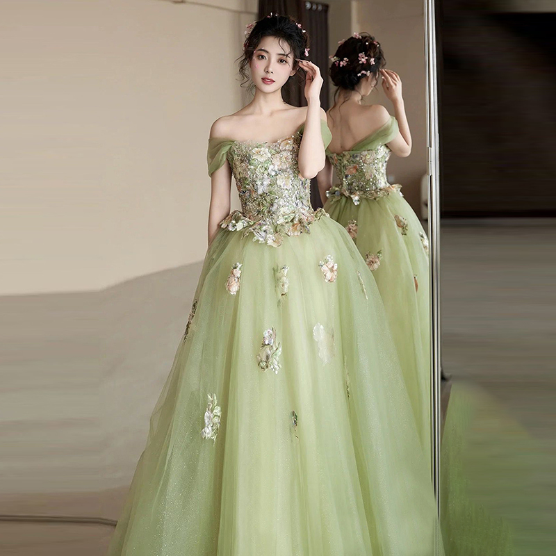 Forest-Style Evening Dress 2026 New Model, High-End Luxury Dress, Stunning Coming-Of-Age Ceremony Birthday Runaway Princess Dress