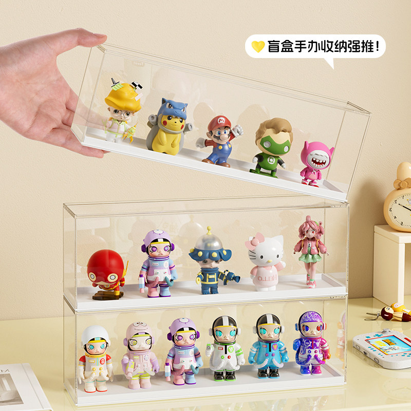Витрина для слепых коробок Bubble Mart акриловая прозрачная пылезащитная витрина cute grain decoration box коробка для хранения ручной работы
