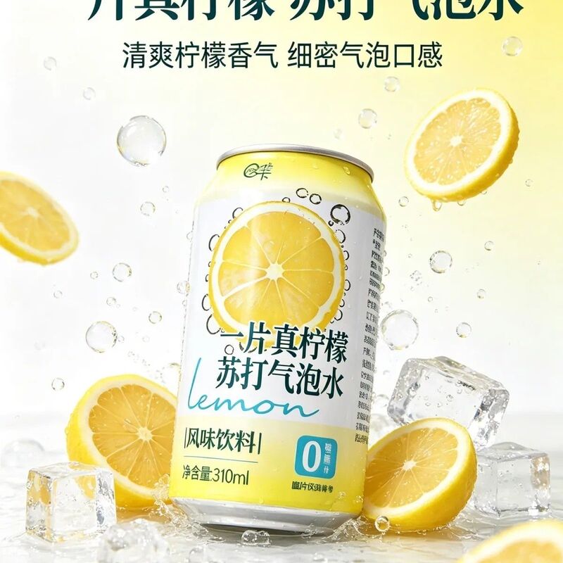 A Box of 24 Cans of Real Lemon Soda, Sparkling Water, 0 Sugar, 0 Fat, 0 Calories, Perfect for Relieving Greasy after Eating Hot Pot A Box of 24 Cans of Real Lemon Soda, Sparkling Water, 0 Sugar, 0 Fat, 0 Calories, Perfect for Relieving Greasy after Eating Hot Pot