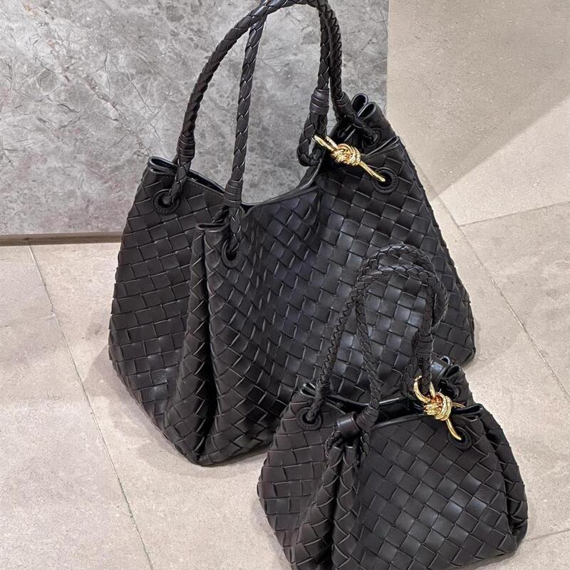 Intrecciato Sheepskin Woven Parachute Bag Handbag Women's Bag Shoulder Bag Crossbody Bag Andiamo Bag