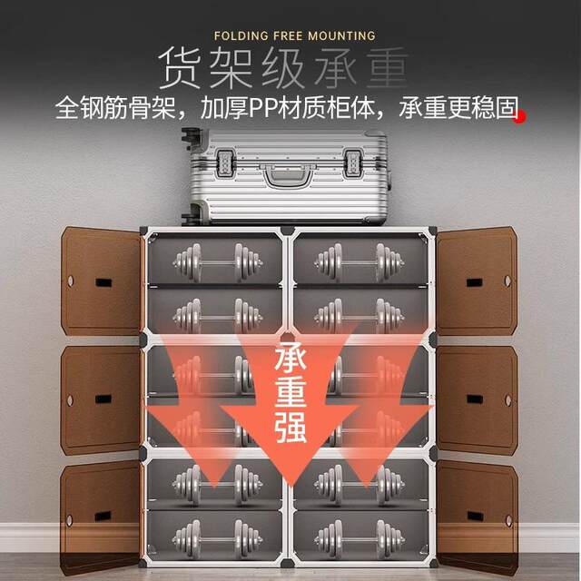 Shoe cabinet household door new 2025 storage cabinet integrated wall-resistant indoor shoe box dustproof multi-layer door shoe rack