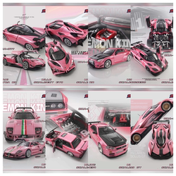 2026 Shenzhen Exhibition Car Demon 1:64 R34 R35 Evo Koenigsegg Mclaren F40 Alloy Car Model