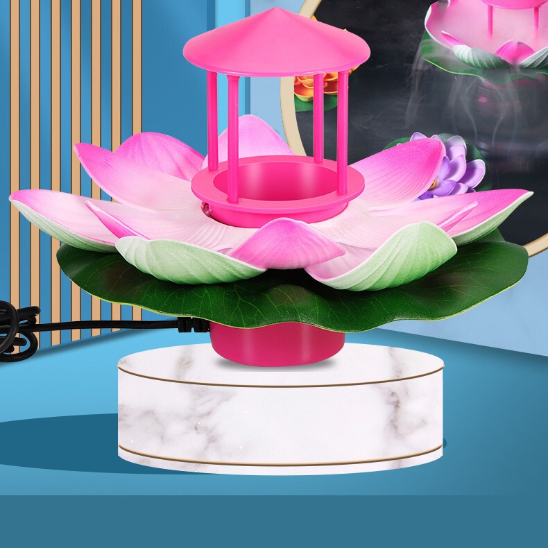 Taiyuan 3-Head Atomizer with Light, Electronic Lotus Rockery Landscaping, Ultrasonic Atomizer Bonsai
