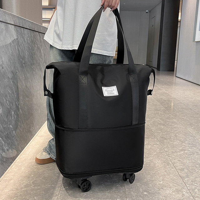 Travel bag Large capacity suitcase trolley storage bag for men with universal wheel N pulley wheel foldable backpack