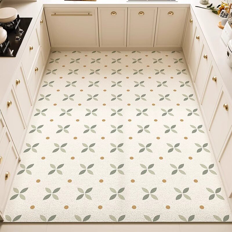 Kitchen special floor mat waterproof and oil proof pvc wipeable