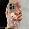 ins Super Stylish Diamond-Encrusted Kt Cat Phone Case for Apple 17/16 Pro Max, iPhone 15 Pro New Model, 14 Internet Celebrity, 2025 Hot Item, 13 Women's Model, 12 for Girlfriends, 11 Full Coverage Pro Max Anti-Drop