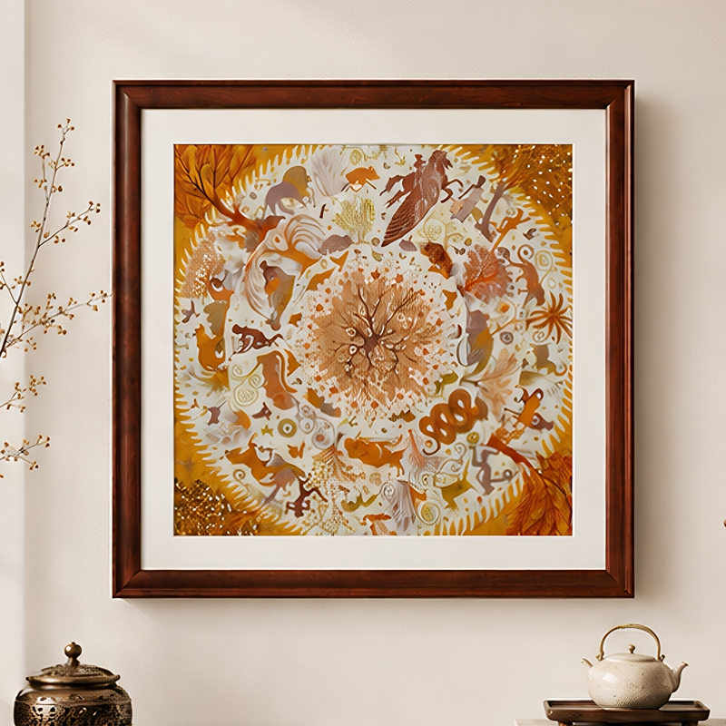Silk Scarf Framed for Wall Hanging, Non-Damaging Magnetic Attachment, High-End Solid Wood Hermes-Style Framing, Aluminum Alloy DIY Decorative Frame Silk Scarf Framed for Wall Hanging, Non-Damaging Magnetic Attachment, High-End Solid Wood Hermes-Style Framing, Aluminum Alloy DIY Decorative Frame