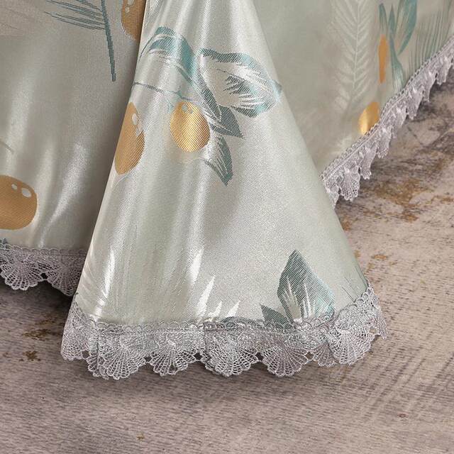 Summer cool ice silk mat three-piece set lace sheets can be water-washed and folded household double air conditioning soft cool mat