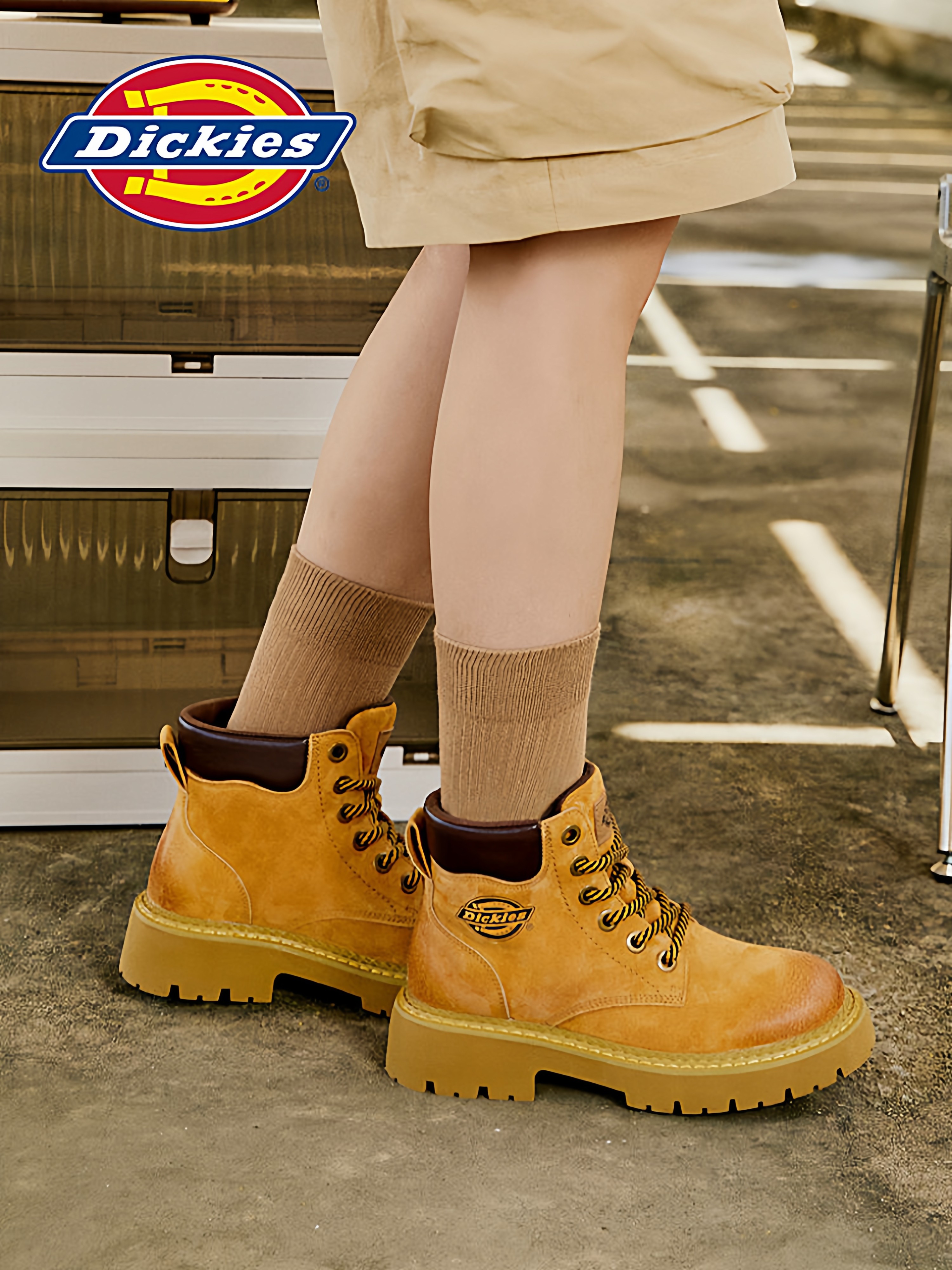 Dickies 帝客 工装靴系列 真皮 女式系带马丁靴 双重优惠折后￥169包邮 35-45码多款可选 淘金币可抵扣￥7.98