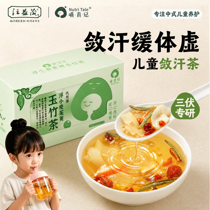 Children's Antiperspirant Tea with Spelt Wheat, Dogwood, and Ophiopogon Japonicus for Kids Who Sweat a Lot and Get Hot Flashes When They Move, a Health-Preserving Tea Children's Antiperspirant Tea with Spelt Wheat, Dogwood, and Ophiopogon Japonicus for Kids Who Sweat a Lot and Get Hot Flashes When They Move, a Health-Preserving Tea
