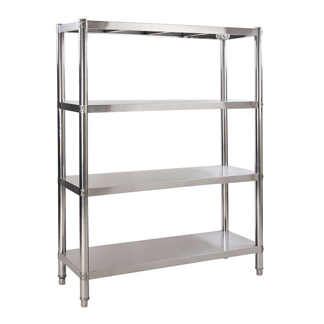 Stainless steel household kitchen storage rack microwave oven floor-standing 4-layer shelf storage material rack storage rack storage rack