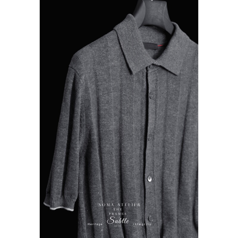 Noma Hong Kong Upw Yarn 55% Linen 45% Cotton Colored Spun Bc Style Old Money Relaxed Lapel Short-Sleeve Shirt Noma Hong Kong Upw Yarn 55% Linen 45% Cotton Colored Spun Bc Style Old Money Relaxed Lapel Short-Sleeve Shirt