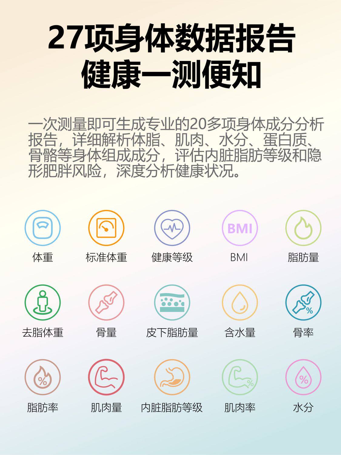 家用高精度体脂秤充电称脂肪秤体重秤电子秤体重测量体重