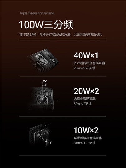 Bogasing&S8Pro Max Three-Way Bluetooth Speaker Home Hifi High-Quality Sound Living Room Audio Subwoofer