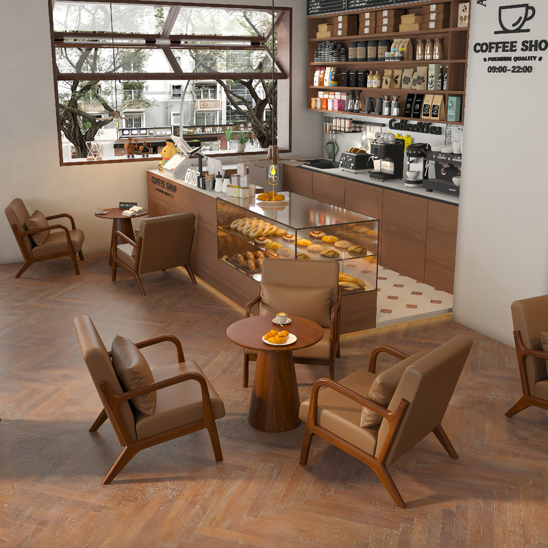 Leisure Time Cafe Table and Chair Set Milk Tea Dessert Catering Hotel Homestay Sofa Chair Leisure Time Cafe Table and Chair Set Milk Tea Dessert Catering Hotel Homestay Sofa Chair
