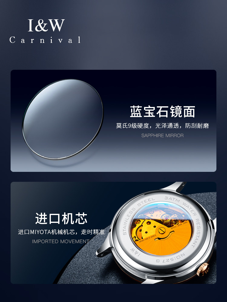 Swiss Genuine Iw Aiwochi Watch Men's New Fully Automatic Mechanical Watch Men's Luxury Brand Watch