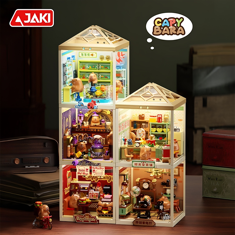 Super Town Mini Capybara Scene Building Blocks Educational Toys for Girls Birthday Gift Children's Children's Day Gift