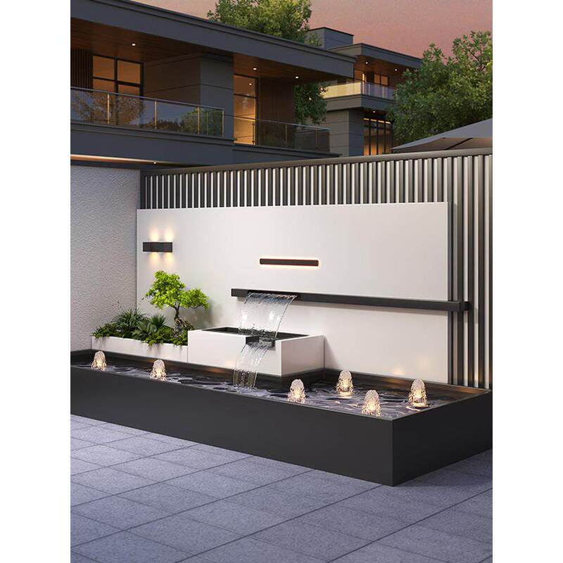 Stainless Steel Courtyard Water Feature Wall Screen Garden Landscape Outdoor Water Curtain Wall Shadow Wall Background Wall Fish Pond Customization Stainless Steel Courtyard Water Feature Wall Screen Garden Landscape Outdoor Water Curtain Wall Shadow Wall Background Wall Fish Pond Customization