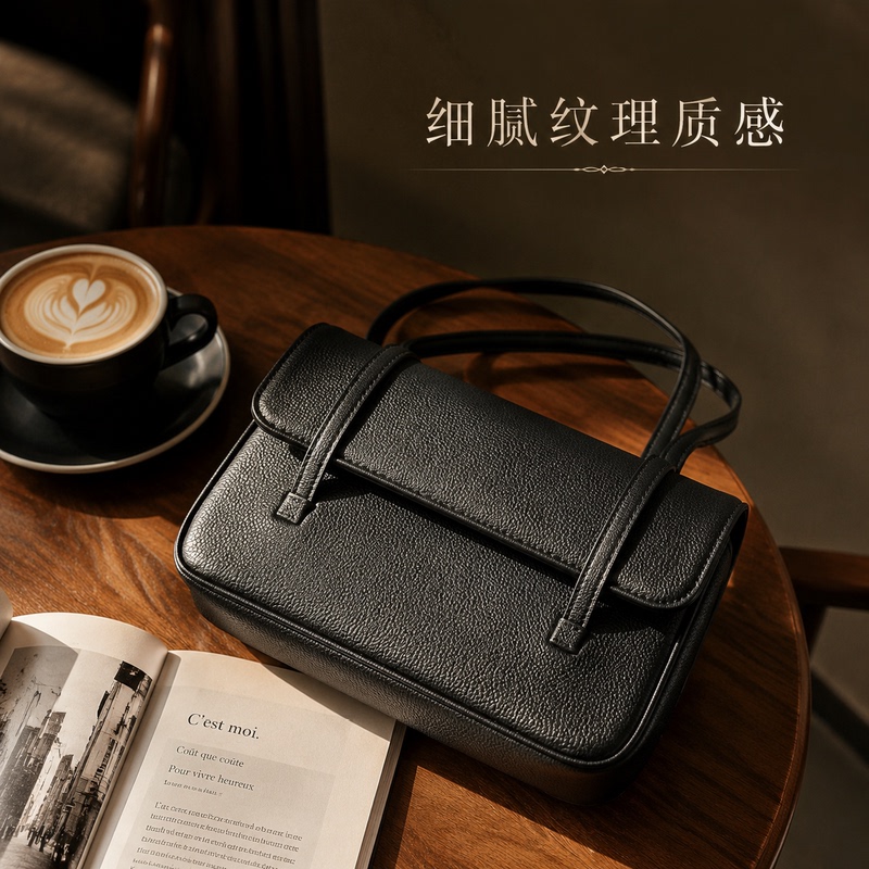 New Preppy Style 26P High-Quality Genuine Leather Shoulder Underarm Handbag Jennie's Same Style Flap Bag