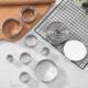 Spot stainless steel 11-piece set cake mold baking mousse circle dumpling skin cutting mold fondant biscuit circle shape
