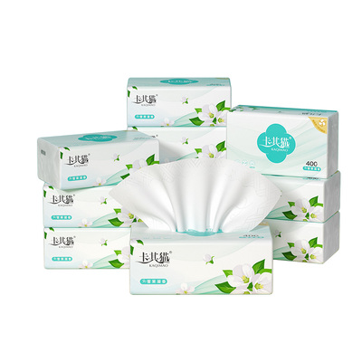 卡其猫有香18包雪茉凝香抽纸卫生纸纸抽餐巾纸纸巾整箱家用实惠装