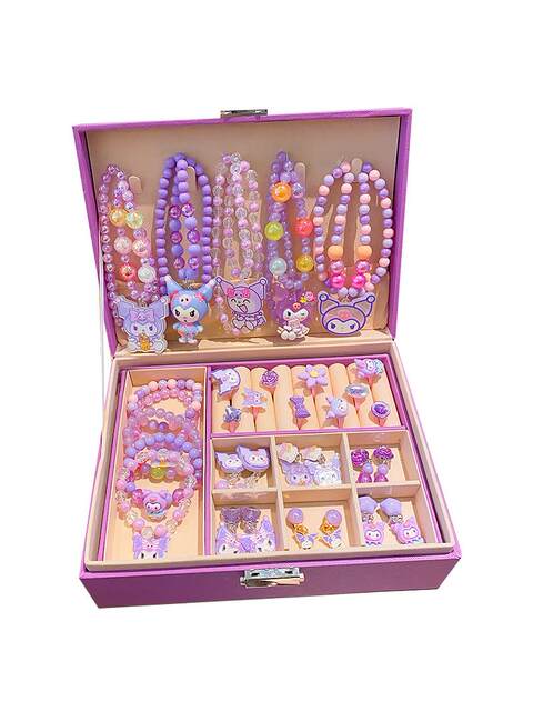 Little Girl Sanrio Necklace Bracelet Gift Box Princess Ring Girls Birthday Gift Jewelry Box Children's Day