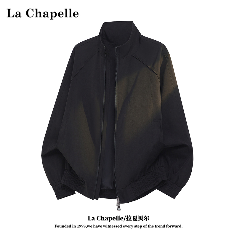 La Chapelle American-Style Cleanfit Stand-Up Collar Flight Jacket for Men 2026 Autumn Loose Casual Baseball Jacket