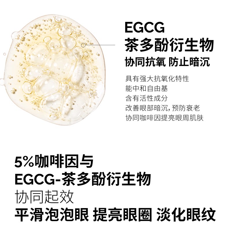 【中国直邮】研度公式 5%咖啡因眼精华眼霜 提亮紧致淡纹改善肿眼泡 30ml