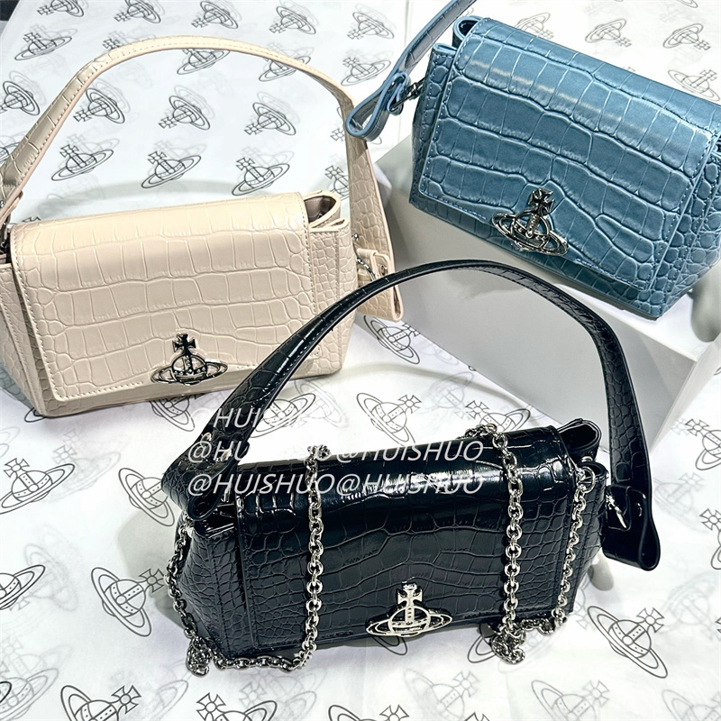 Huishuo Saturn Bag Crocodile Pattern Underarm Bag Medium Size Shoulder Handbag Hazel Crossbody Chain Bag Baguette Bag Huishuo Saturn Bag Crocodile Pattern Underarm Bag Medium Size Shoulder Handbag Hazel Crossbody Chain Bag Baguette Bag