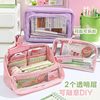 ins Bala~ Foldable Pencil Case with High Aesthetic Appeal, ins Style Stationery Box for Girls, 2026 New Model for Elementary School Students, Children's Pencil Case, Junior High School Students' Pencil Case, Large Capacity Transparent Pencil Case, Unique and Not Commonly Seen