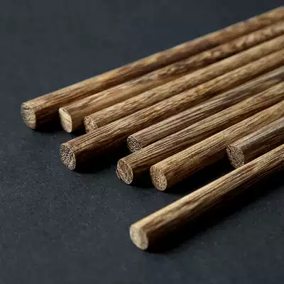 Household solid wood chicken wing Wood non-slip anti-mildew 5 pairs 10 pairs of chopsticks group high temperature resistant paint-free wax-free wooden chopsticks