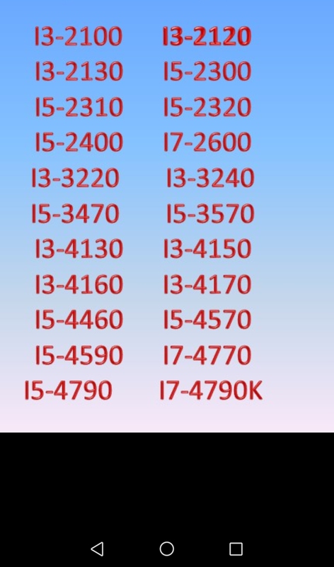 Intel/Intel 2130 3240 3570 3770 4170 4570 4590 4770 4790