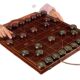 Chinese Chess Set with Board, Made of Redwood, Suitable for Children and Adults, High-End Portable Red Rosewood Chess Pieces, Ideal for Gift-Giving