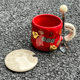 Red Festive Magnetic Ingot Mug New Year Gift for Girls to Give to Best Friends Ceramic Water Cup Souvenir Cup for Men